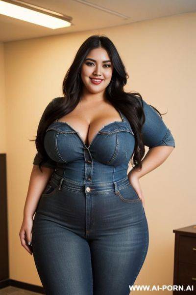 Mexican, masterpiece, supermodel, rocker, high rise jeans, extra thicc, massively pear shaped - ai-porn.ai - Mexico on pornintellect.com
