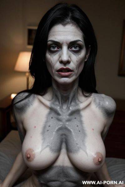 Zombie woman, pussy, mucus pussy, ugly grey veins skin - ai-porn.ai on pornintellect.com