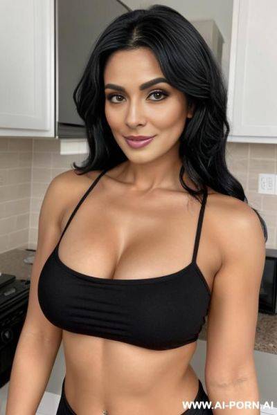 Tv actress, big natural breasts, beautiful face, full frontal, black hair, (keep face), (keep body), - ai-porn.ai on pornintellect.com