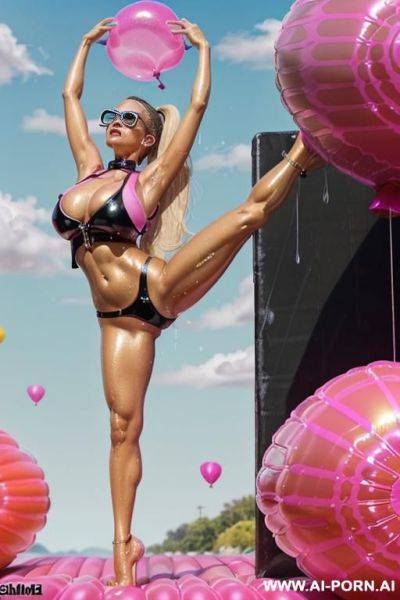 Russian woman with blonde hair, bob, oval glasses, breasts and ass, masturbates - ai-porn.ai - Russia on pornintellect.com