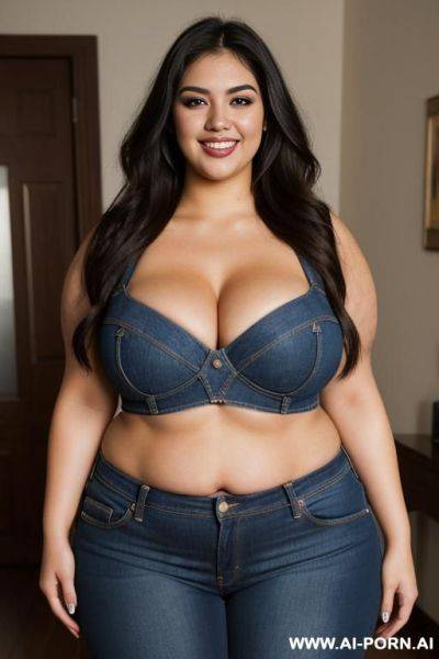 Mexican, masterpiece, supermodel, rocker, high rise jeans, extra thicc, massively pear shaped - ai-porn.ai - Mexico on pornintellect.com