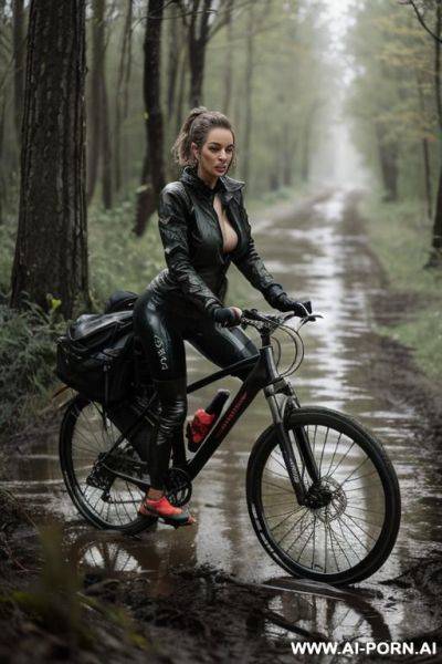 Abandoned bike, bike is lying around - ai-porn.ai on pornintellect.com