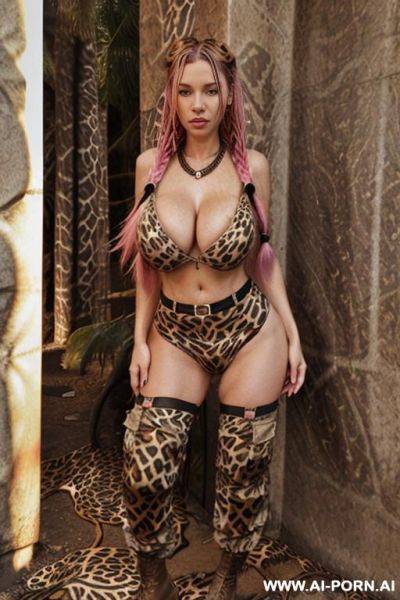 Pink hair mega tits woman pussy mastrubate - ai-porn.ai on pornintellect.com