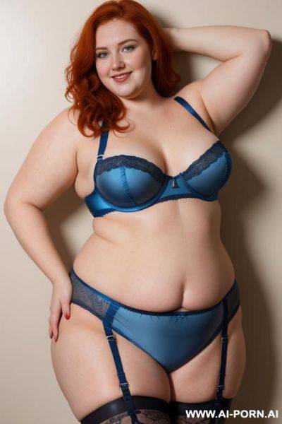 Half-length photo, ((half body photo shot)) as a set in the laundry area, a fat ((obese)) chubby fat thick and bbw redhead british, she is washing clothes and is soaked in foamy water. she - ai-porn.ai - Britain on pornintellect.com