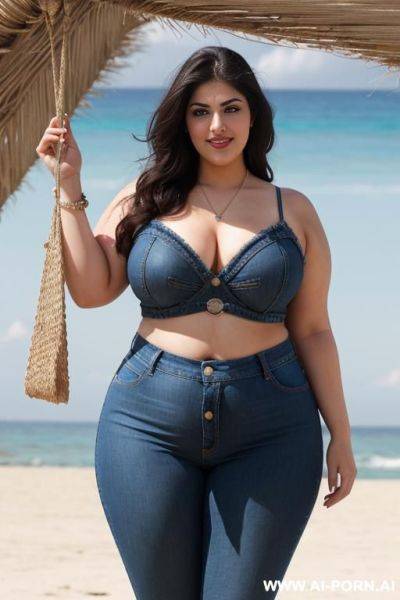 , extra thicc, eyeshw, massive hips, big tummy, round, tight shirt - ai-porn.ai on pornintellect.com