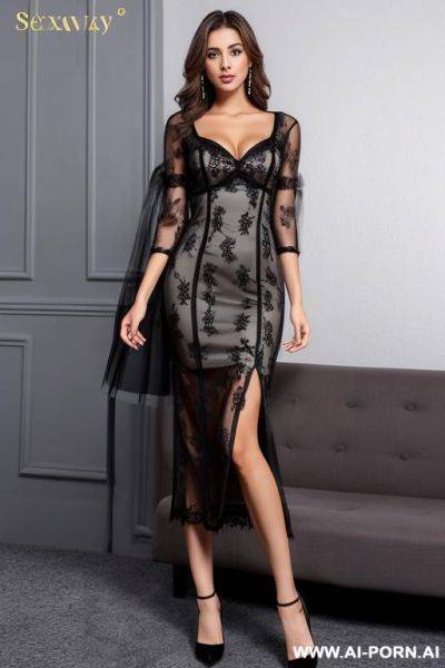 Tea-length dress - ai-porn.ai on pornintellect.com