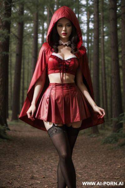 K-pop idol, waist, hour glass shaped body, thigh high laced stockings, short skirt, d skirt, tight skirt, crop top hoodie, detailed faces, beautiful faces, faces, high definition - ai-porn.ai on pornintellect.com