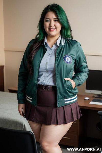 Mexican, nerd, extra thicc, rotund, massive hips, bbw, fat thighs, portly - ai-porn.ai - Mexico on pornintellect.com