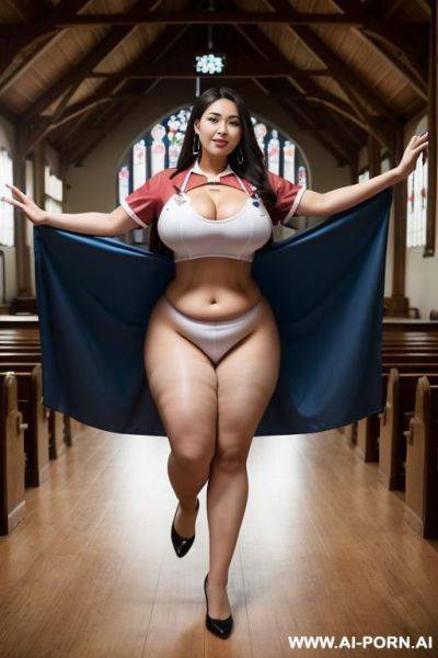 Rable 1-year-old man lying on her house spreading legs wide open and showing exposed swollen pussy - ai-porn.ai on pornintellect.com