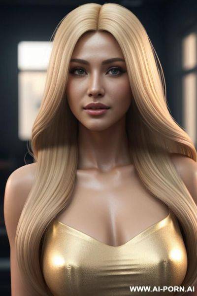 Long blonde hair, ray tracing, path traced lighting, healthy hair - ai-porn.ai on pornintellect.com