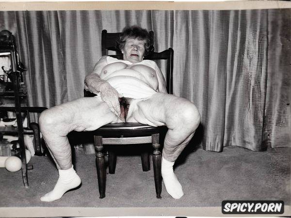 88 year old granny, pale skin, fat, heavy pubic hair, exposing huge gaping vagina - spicy.porn on pornintellect.com