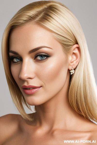 Ejaculation in ear of blonde woman - ai-porn.ai on pornintellect.com