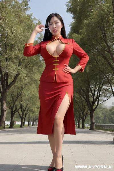 Supermodel, wide hips, white shirt - ai-porn.ai on pornintellect.com