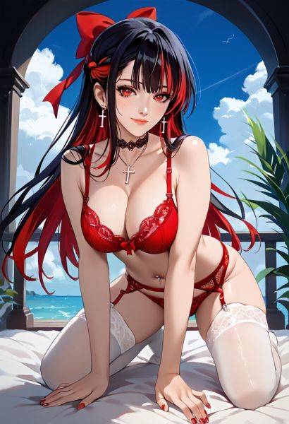 Lady in red, There's nobody here, it's just you and me - xgroovy.com on pornintellect.com
