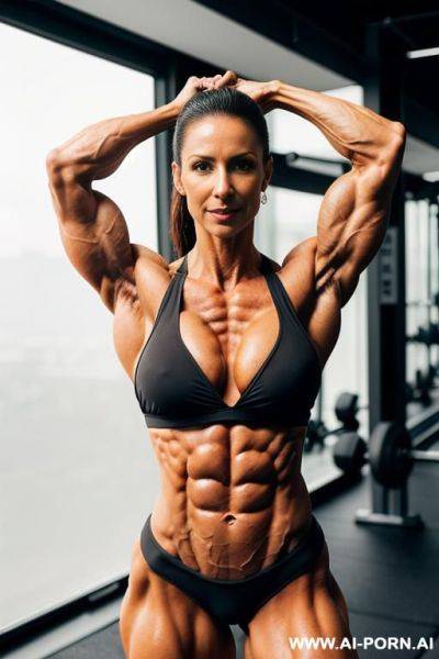 Milf, fitness, fit, veins, veiny arms, vascular, vascular arms, abs - ai-porn.ai on pornintellect.com