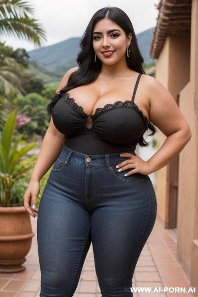 Hourglass body, mexican, suppermodel, super thicc bbw, massive thighs - ai-porn.ai - Mexico on pornintellect.com