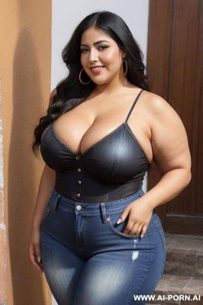 Very fat hourglass body, mexican, suppermodel, super thicc bbw, massive thighs - ai-porn.ai - Mexico on pornintellect.com