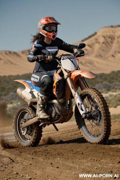 Motorcycles beautiful with full breasts, big ass, blue eyes - ai-porn.ai on pornintellect.com