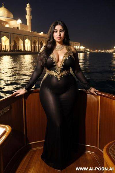 Pretty face chubby naked big ass wide hips full body view oiled at night - ai-porn.ai on pornintellect.com