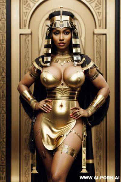 Large breast woman metallic gold - ai-porn.ai on pornintellect.com