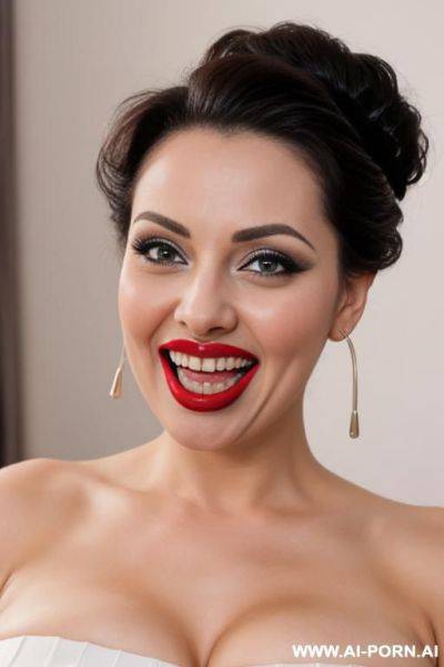 Facial cumshot with tongue mouth wide open - ai-porn.ai on pornintellect.com