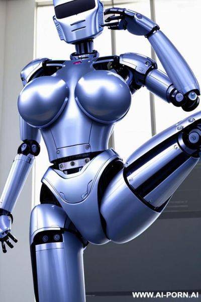 Sexy blonde robo cop, pretty face, (fully robotic body, fit body, shapely body, huge firm tits:1.3) - ai-porn.ai on pornintellect.com