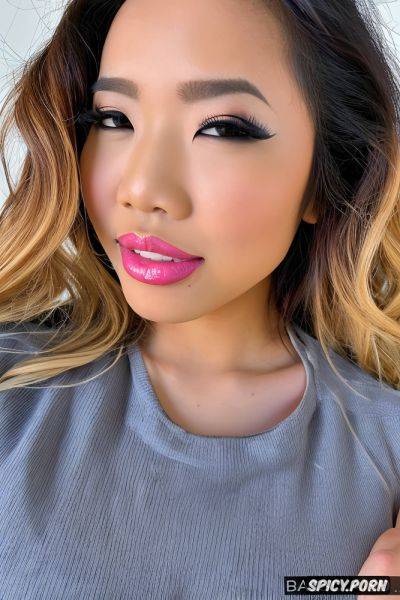 Eye contact, asian teen, no makeup, glossy lips, face closeup - spicy.porn on pornintellect.com