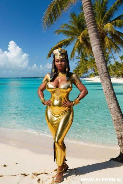 Large breast woman metallic gold nude - ai-porn.ai on pornintellect.com