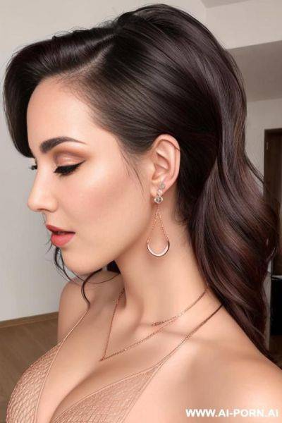 Perhaps replace the ear rings with rose gold hoop ear rings - ai-porn.ai on pornintellect.com
