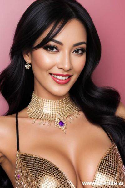 Realistic beautiful seductive happy face, eye contact - ai-porn.ai on pornintellect.com