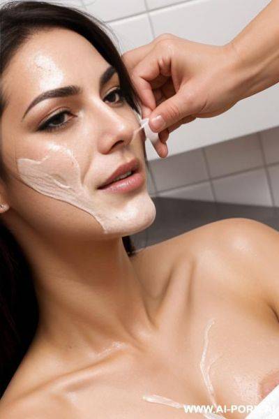 Naked slut getting a facial - ai-porn.ai on pornintellect.com