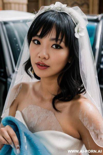 (ultra detailed) hmong women, asian women, big tits, (blowjob), model face, (beautiful eyes), (looking into camera), (spit and cum on face), (messy make-up), (humongous, thick, veiny dick) (huge - ai-porn.ai on pornintellect.com