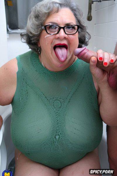 Pov, masterpiece, short gray hair, in the toilet, old senior grandmothers - spicy.porn on pornintellect.com