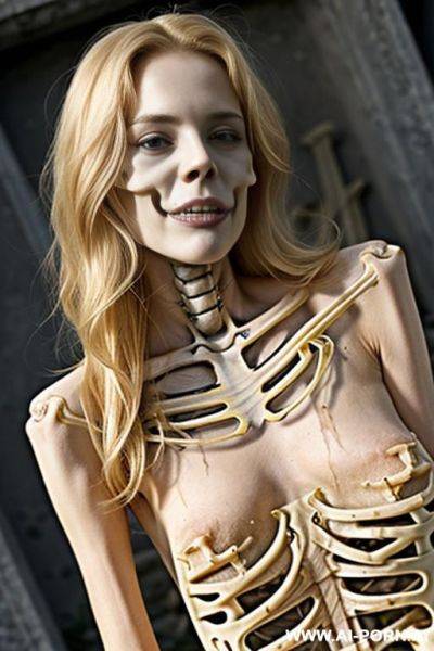 (((blonde woman fucking with female skeleton))) - ai-porn.ai on pornintellect.com