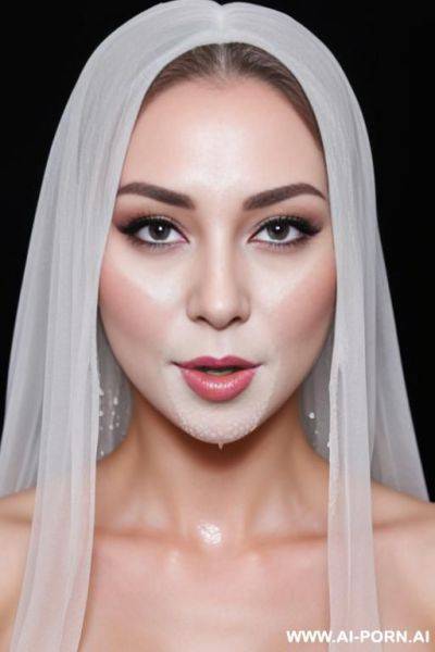 Facial, cum covering face, cum on face, cum dripping, princess - ai-porn.ai on pornintellect.com