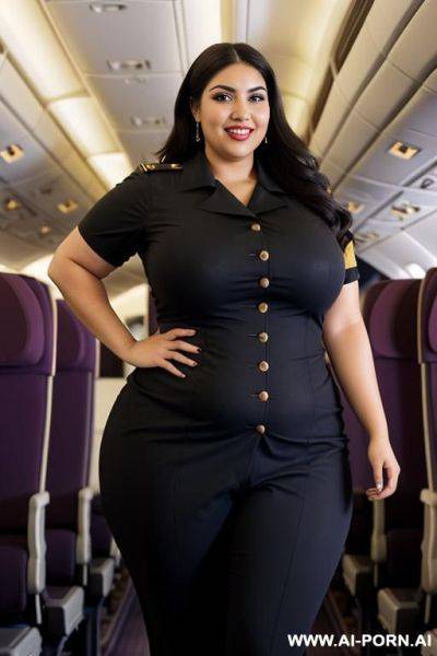 Rotund figure, huge body, pear shaped, very obese, mexican, huge nose, model, chola, chicana, wide hips, extra thicc - ai-porn.ai - Mexico on pornintellect.com