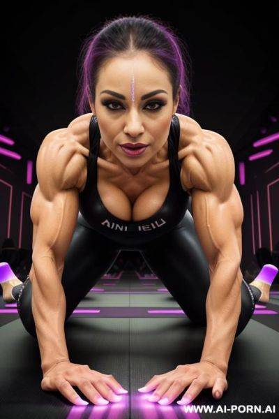 Group of naked women sit on floor with giga tic boobs - ai-porn.ai on pornintellect.com