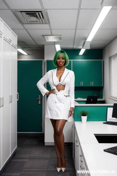 Pretty face, woman, blond hair, long hair, (big tits), standing in doorpost. wear only a white bathrobe closed - ai-porn.ai on pornintellect.com