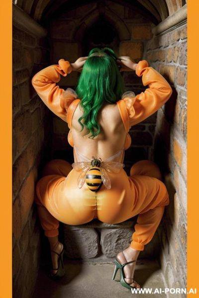 A naked woman with big ass and big breast, bend over and gappe her ass with her hands - ai-porn.ai on pornintellect.com