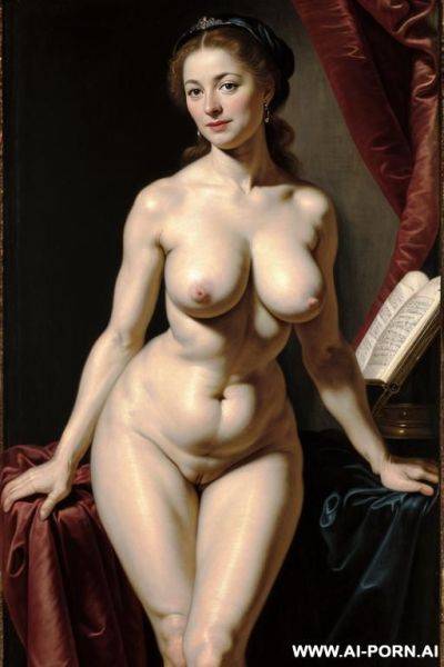 Mature, very old women, saggy tits, french, nude, open legs, rubens art - ai-porn.ai - France on pornintellect.com