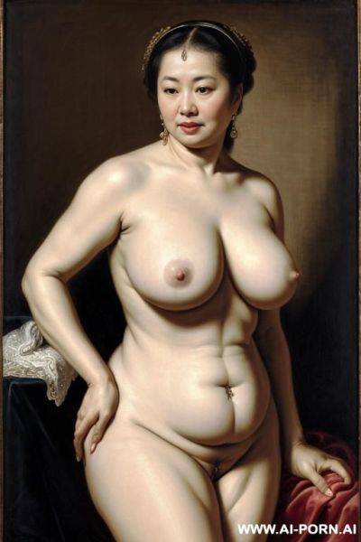 Mature, very old women, saggy tits, nude, asian, chubby, rubens art - ai-porn.ai on pornintellect.com
