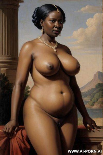 Mature, very old women, saggy tits, nude, african, chubby, classical art - ai-porn.ai on pornintellect.com