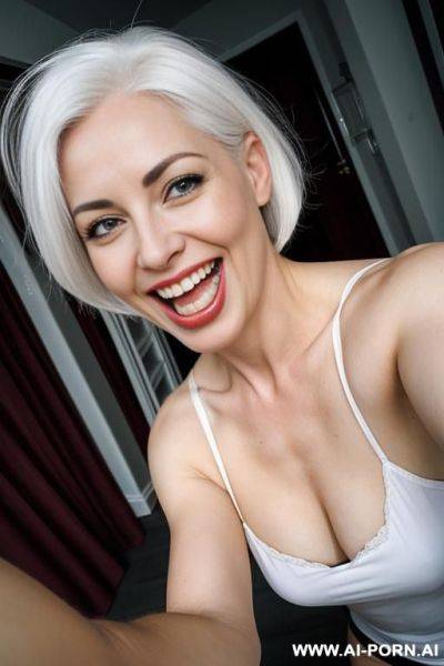 Woman taking selfie with my cock laughing - ai-porn.ai on pornintellect.com