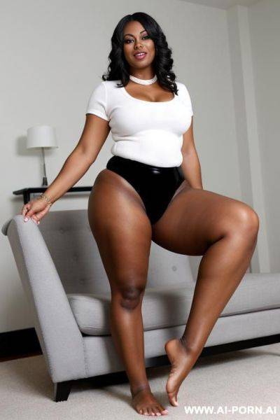 Feet of black woman focus in the middle one cock white - ai-porn.ai on pornintellect.com