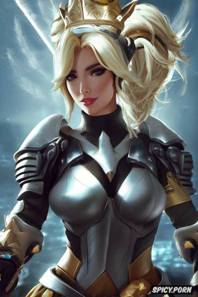 Abs, ultra detailed, masterpiece, ultra realistic, mercy overwatch female gladiator fatasy arena crown tight leather armor beautiful face portrait muscles - spicy.porn on pornintellect.com