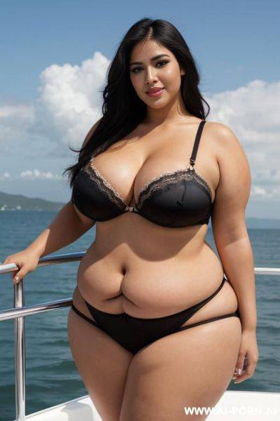 Mexican, supermodel, very rotund, huge body, hourglass figure, big nose, ethnic, wide hips, extremely thicc, big thighs, eyeliner - ai-porn.ai - Mexico on pornintellect.com
