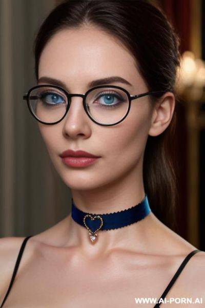 (choker) (glasses) - ai-porn.ai on pornintellect.com