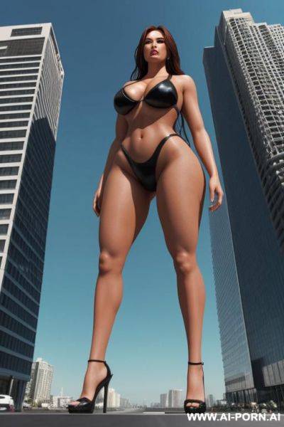 Ultra realistic giantess. (((full body view))). view from below her - ai-porn.ai on pornintellect.com