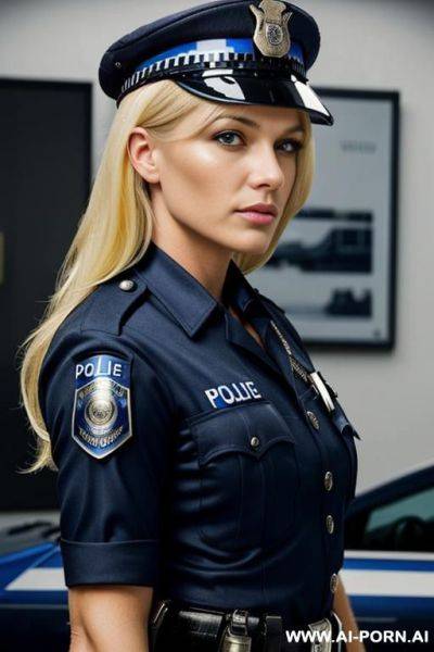 Hot blonde police officer - ai-porn.ai on pornintellect.com