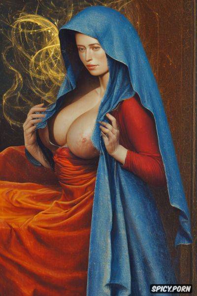 Blue coat, innocent face, transparent veil, holiness, holy virgin mary - spicy.porn on pornintellect.com